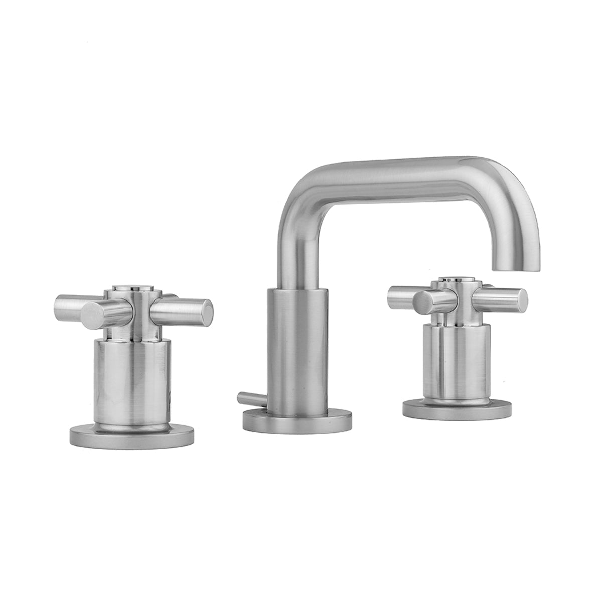 Downtown Contempo Faucet with Round Escutcheons & Contempo HIgh Cross Handles- 0.5 GPM in Multiple Finishes