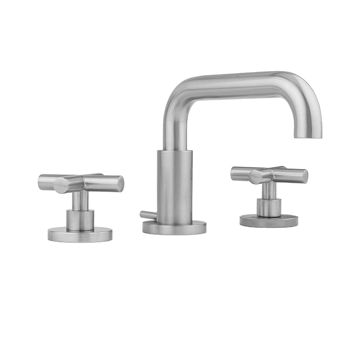 Downtown Contempo Faucet with Round Escutcheons & Contempo Hub Base Cross Handles- 0.5 GPM in Multiple Finishes