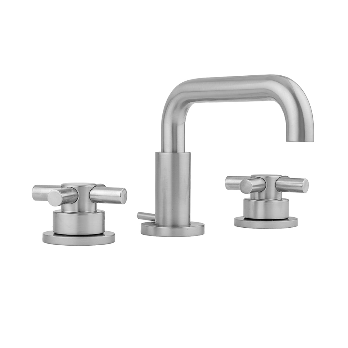 Downtown Contempo Faucet with Round Escutcheons & Low Contempo Cross Handles- 0.5 GPM in Multiple Finishes