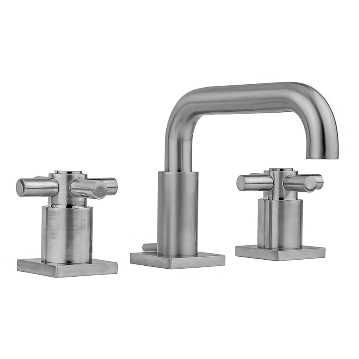 Downtown Contempo Faucet with Square Escutcheons & Contempo High Cross Handles- 0.5 GPM in Multiple Finishes