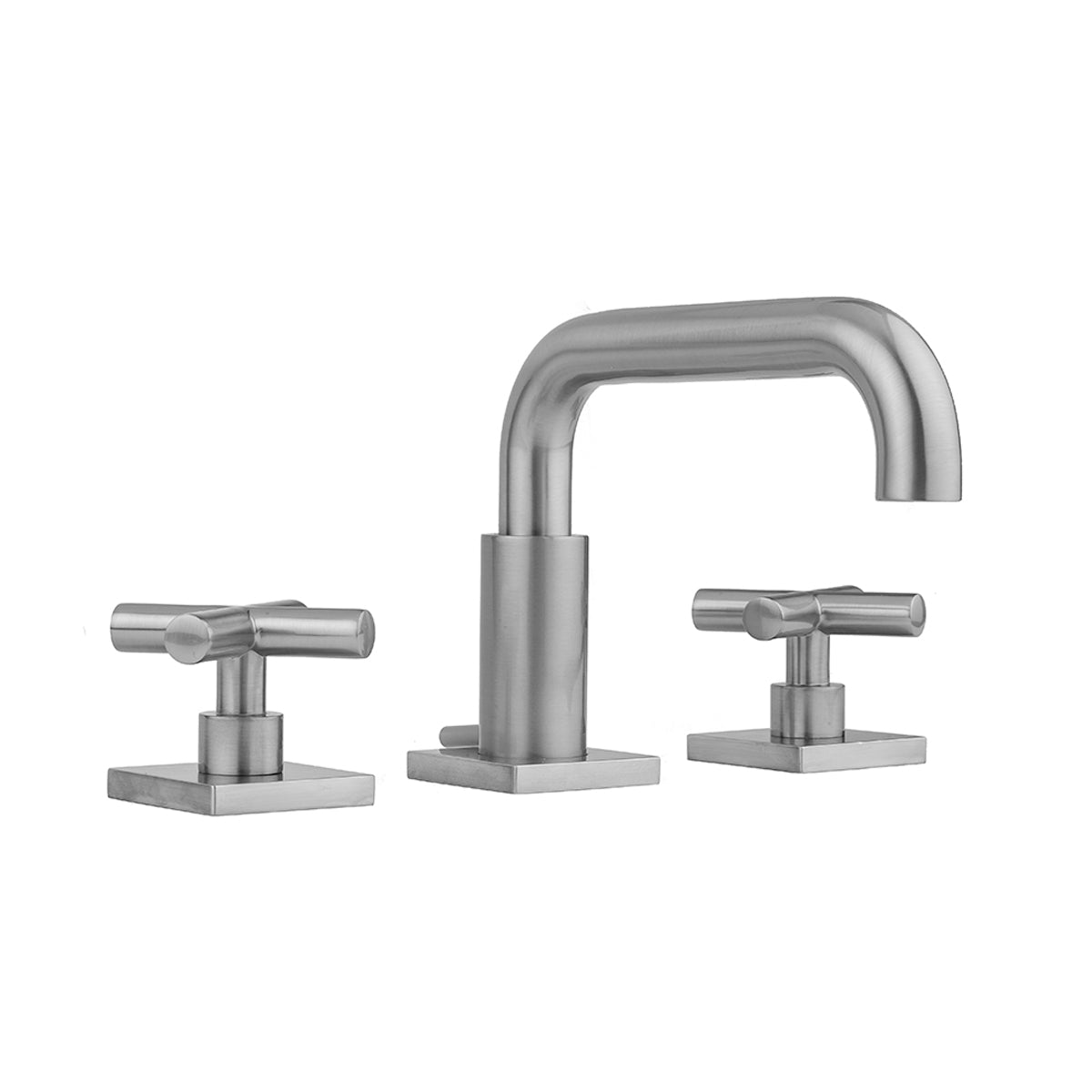 Downtown Contempo Faucet with Square Escutcheons & Contempo Hub Base Cross Handles- 0.5 GPM in Multiple Finishes