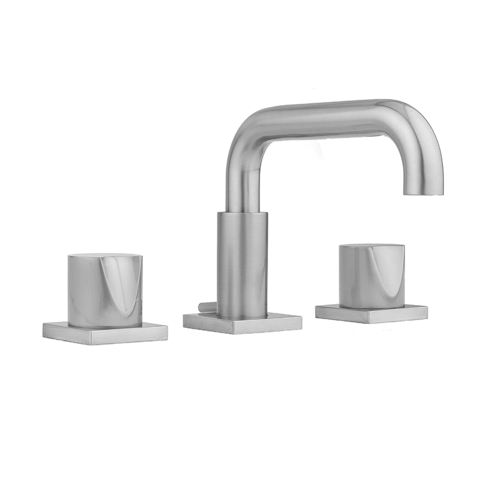 Downtown Contempo Faucet with Square Escutcheons & Thumb Handles- 0.5 GPM in Multiple Finishes