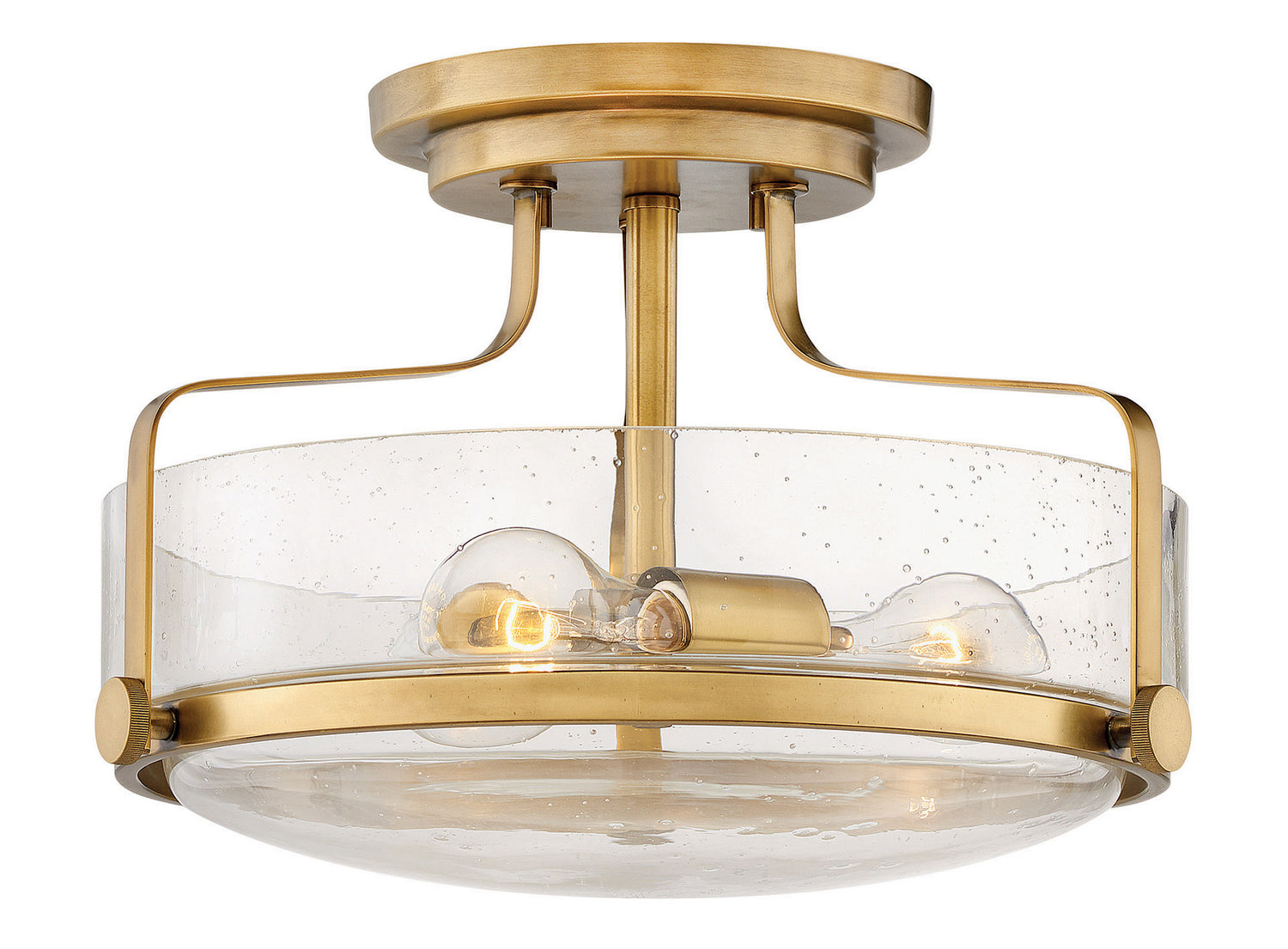 Hinkley - 3641HB-CS - LED Semi-Flush Mount - Harper - Heritage Brass