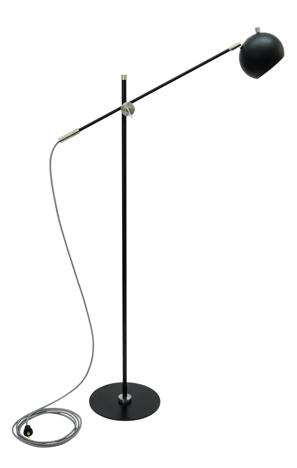 House of Troy - OR700-BLKSN - LED Floor Lamp - Orwell - Black With Satin Nickel Accents