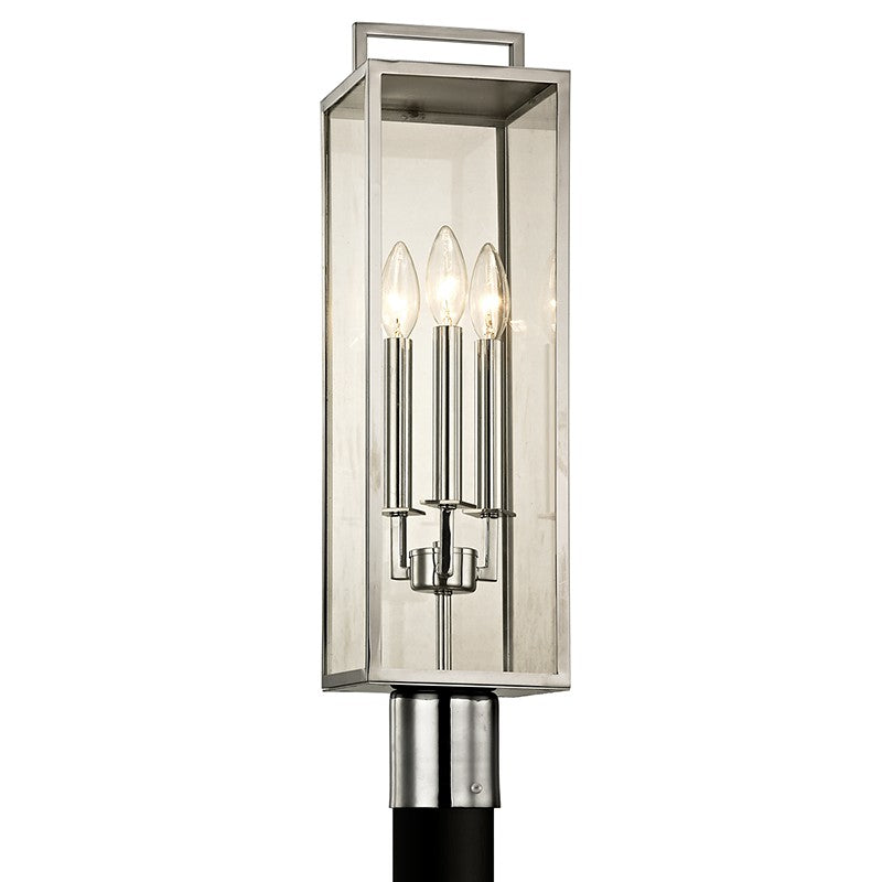 Troy Lighting - P6535 - Three Light Post Lantern - Beckham - Polished Stainless