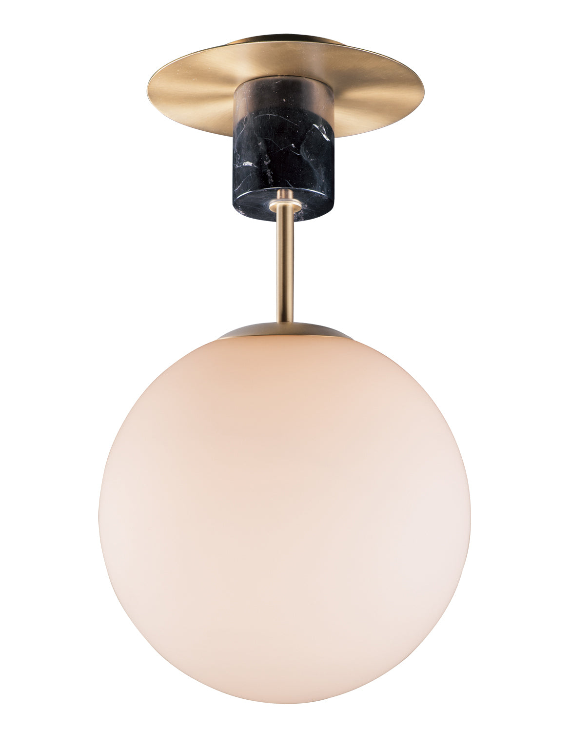 Maxim - 26031SWSBRBK - One Light Semi-Flush Mount - Vesper - Satin Brass / Black