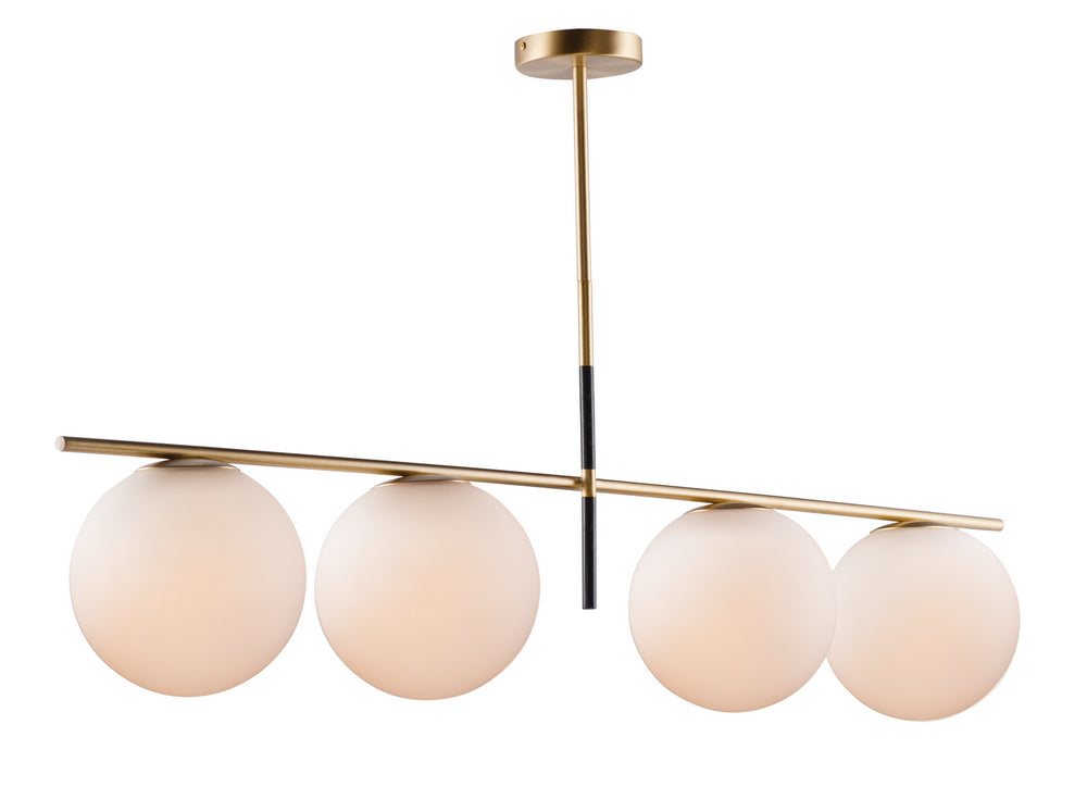 Maxim - 26036SWSBRBK - Four Light Pendant - Vesper - Satin Brass / Black