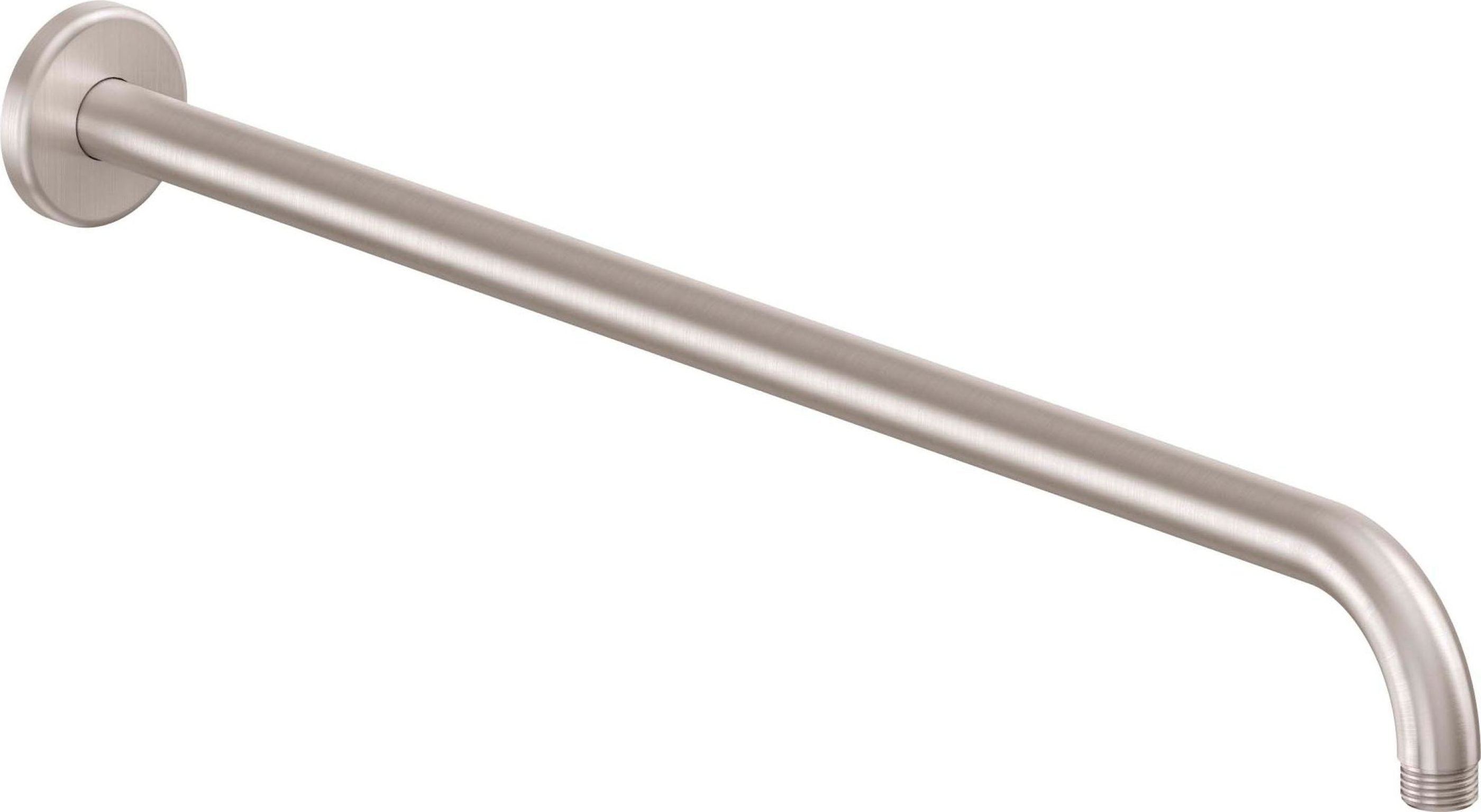 California Faucets - 9113-C1-SN - 20" Wall Shower Arm- Round Base - Satin Nickel 