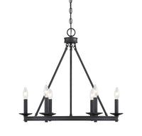 Savoy House - 1-307-6-89 - Six Light Chandelier - Middleton - Matte Black