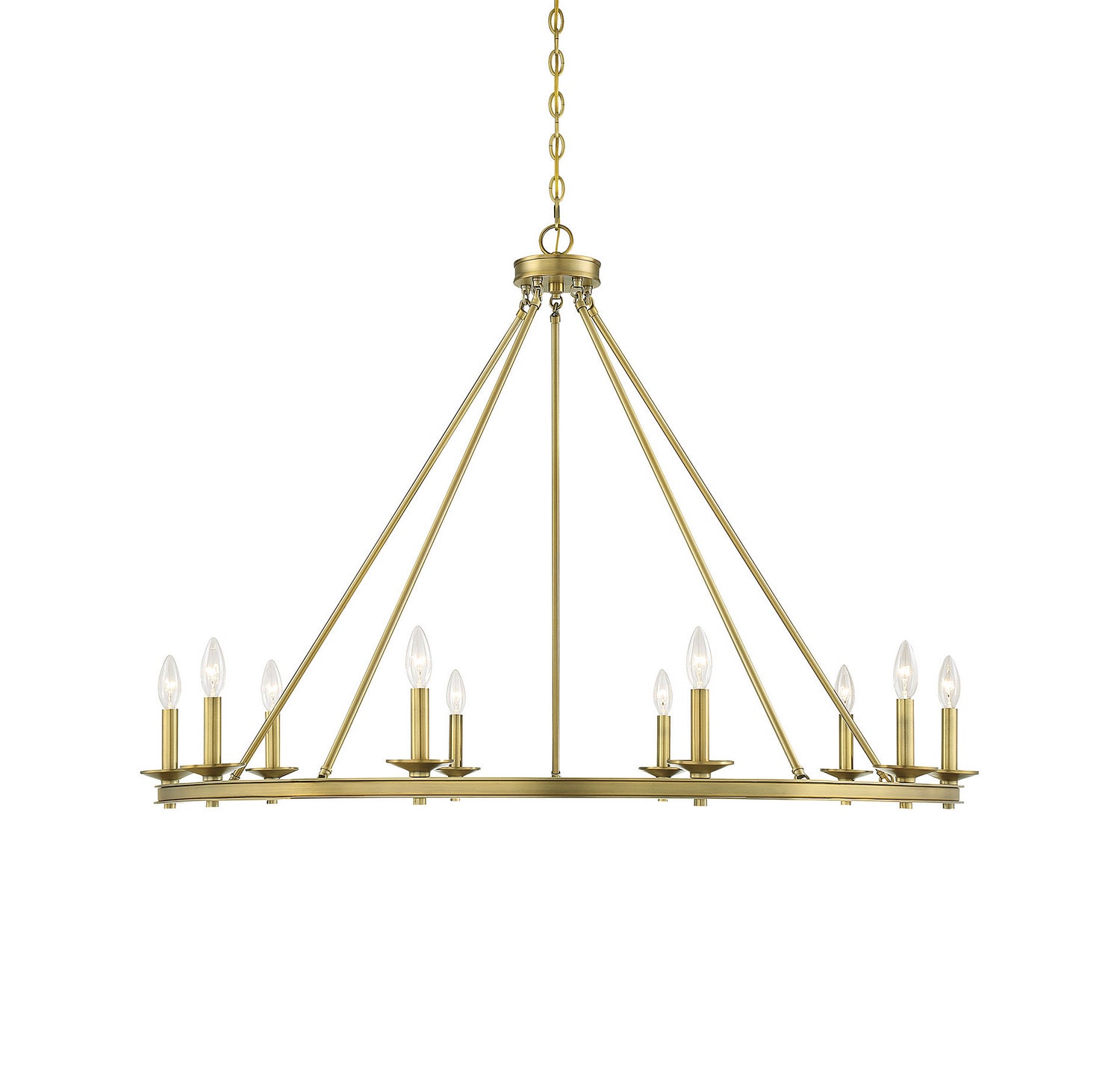 Savoy House - 1-310-10-322 - Ten Light Chandelier - Middleton - Warm Brass