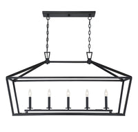 Savoy House - 1-324-5-44 - Five Light Linear Chandelier - Townsend - Classic Bronze