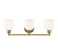 Savoy House - 8-6836-3-322 - Three Light Bath Bar - Melrose - Warm Brass