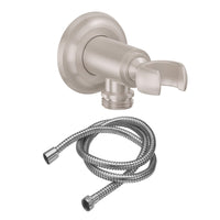 California Faucets - 9126-45-SN - Wall Mounted Handshower Kit - Concave Base - Satin Nickel  - Rincon Bay