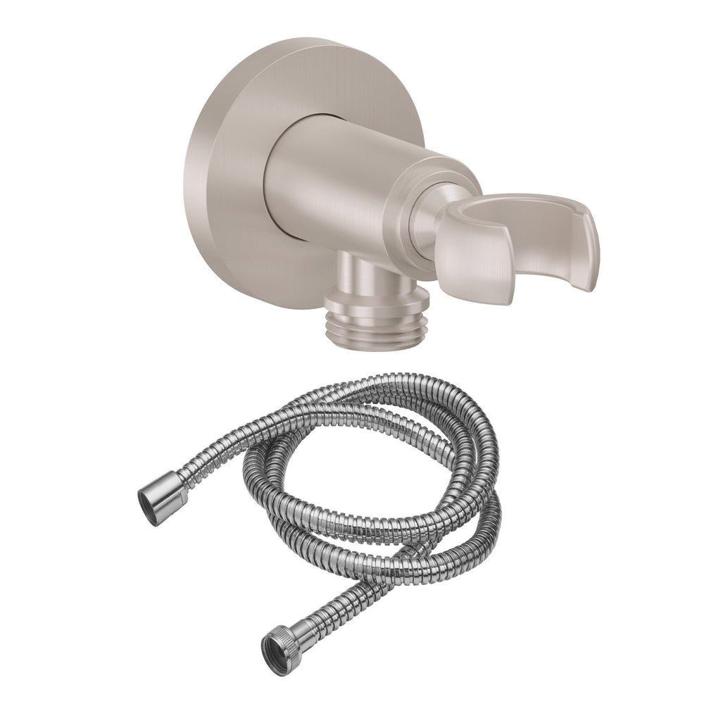 California Faucets - 9126-65-SN - Wall Mounted Handshower Kit - Round Base - Satin Nickel  - Tiburon