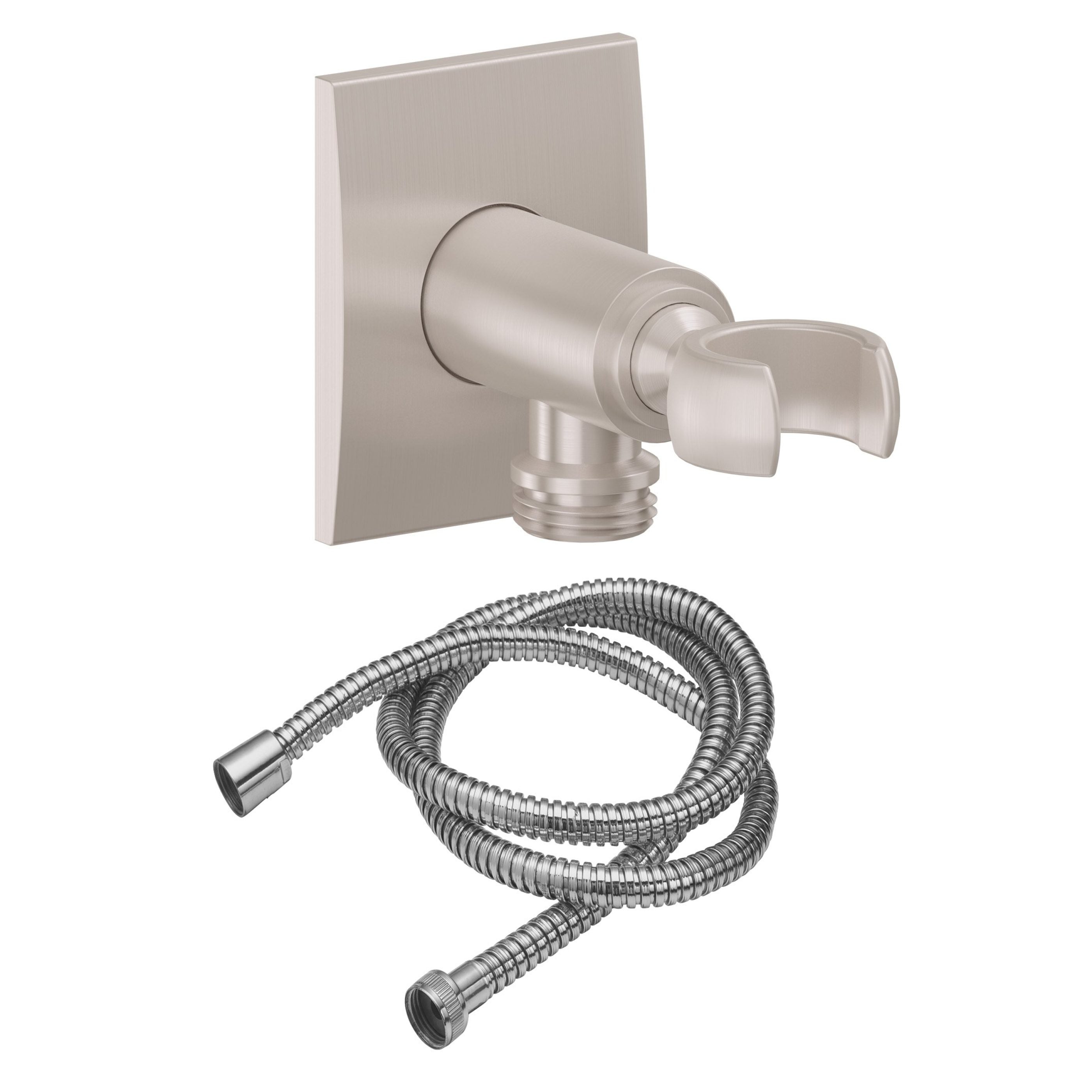 California Faucets - 9126-70-SN - Wall Mounted Handshower Kit - Convex Base - Satin Nickel  - Solimar