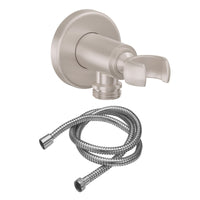 California Faucets - 9126-C1-SN - Wall Mounted Handshower Kit - Round Base - Satin Nickel  - Trousdale