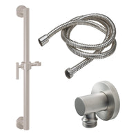 California Faucets - 9127-GB24-66-SN - 24" Grab Bar Handshower Kit - Lever Handle with Round Base - Satin Nickel  - Tiburon