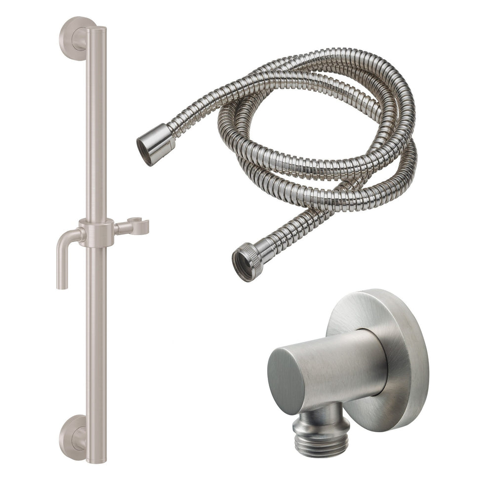 California Faucets - 9127-GB30-74-SN - 30" Grab Bar Handshower Kit - Lever Handle with Round Base - Satin Nickel  - Tamalpais