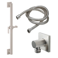 California Faucets - 9128-GB24-77-SN - 24" Grab Bar Handshower Kit - Lever Handle with Square Base - Satin Nickel  - Morro Bay