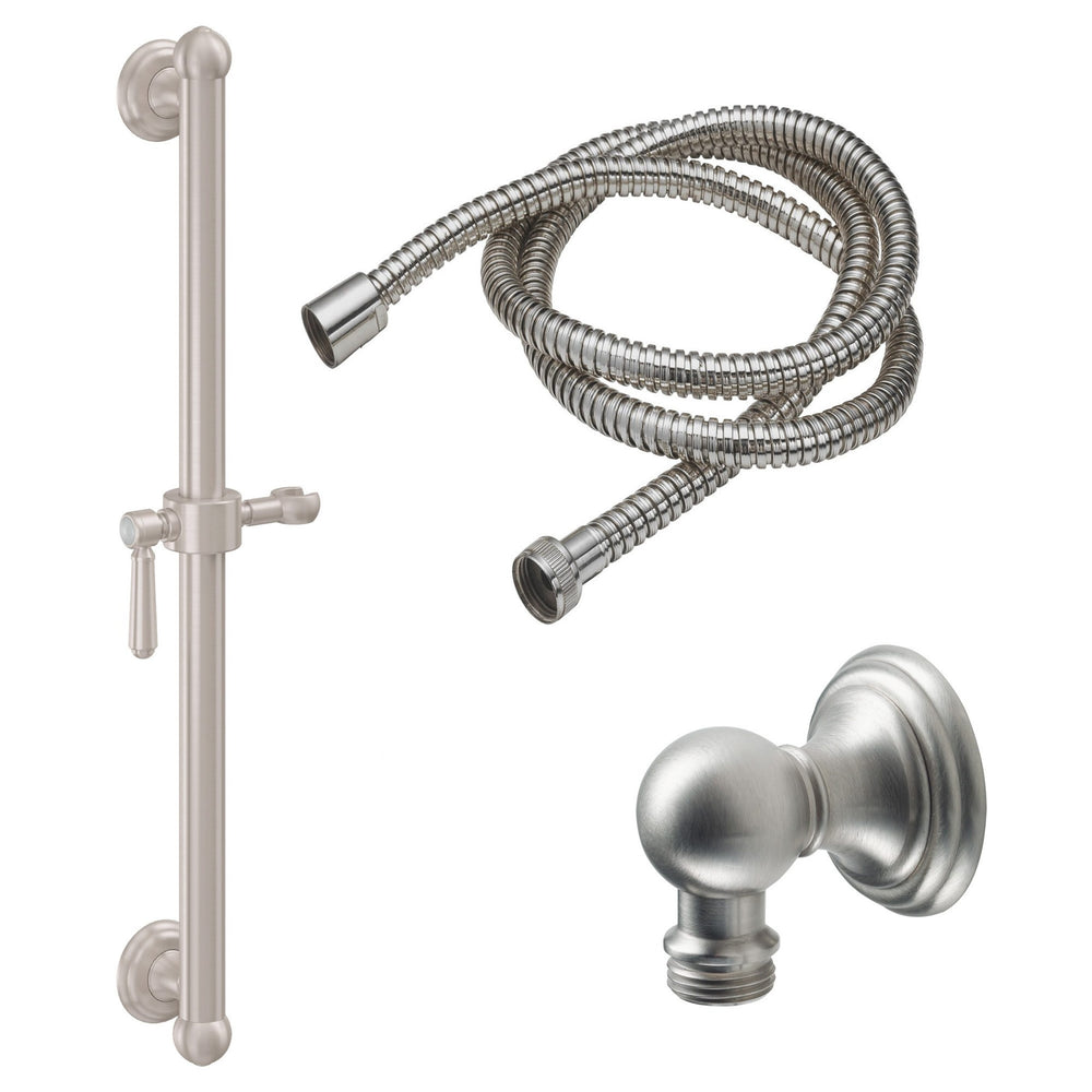 California Faucets - 9129-GB24-33-SN - 24" Grab Bar Handshower Kit - Lever Handle with Line Base - Satin Nickel  - Montecito