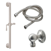 California Faucets - 9129-GB24-46-SN - 24" Grab Bar Handshower Kit - Lever Handle with Hex Base - Satin Nickel  - Monterey