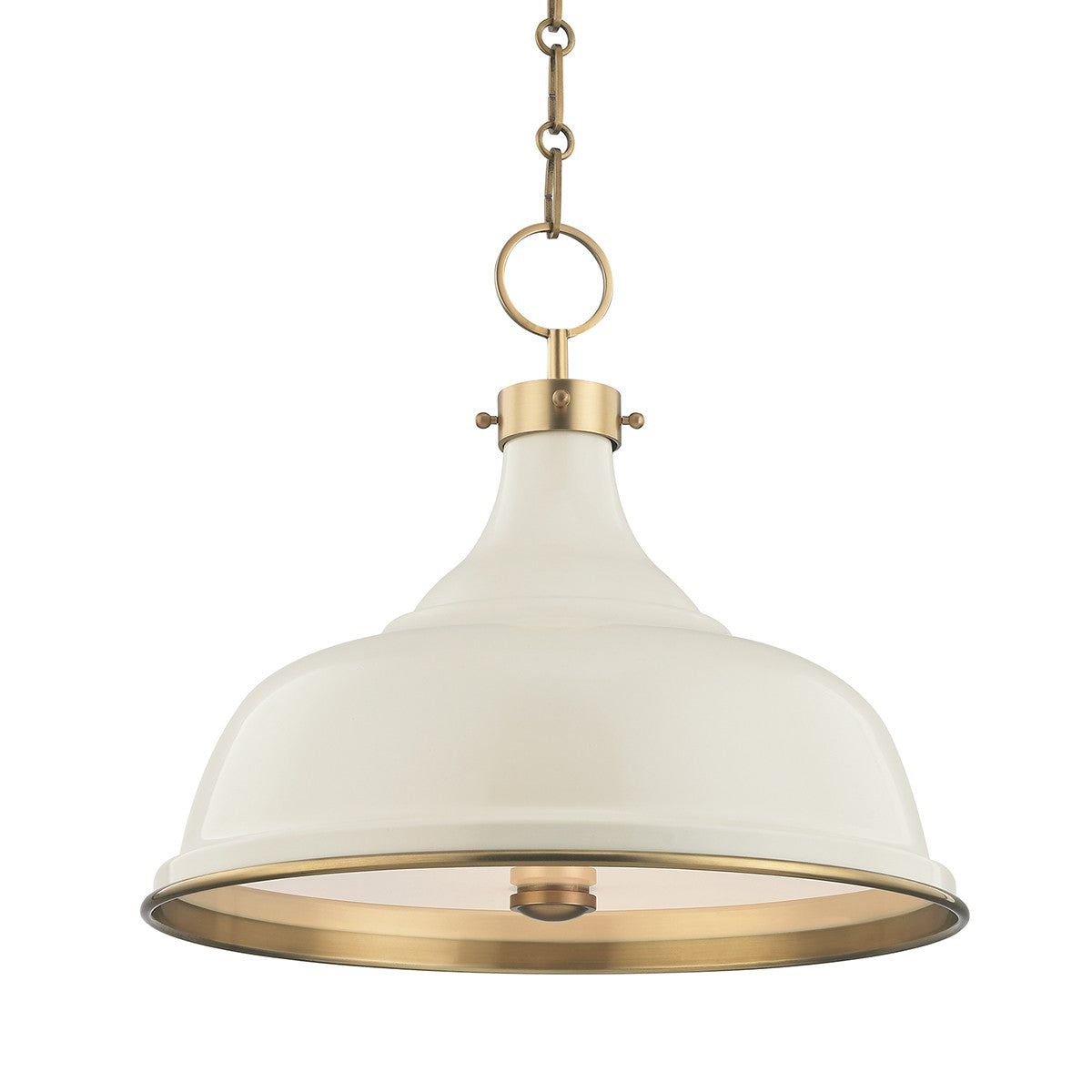 Hudson Valley - MDS300-AGB/OW - Three Light Pendant - Painted No.1 - Aged Brass/Off White