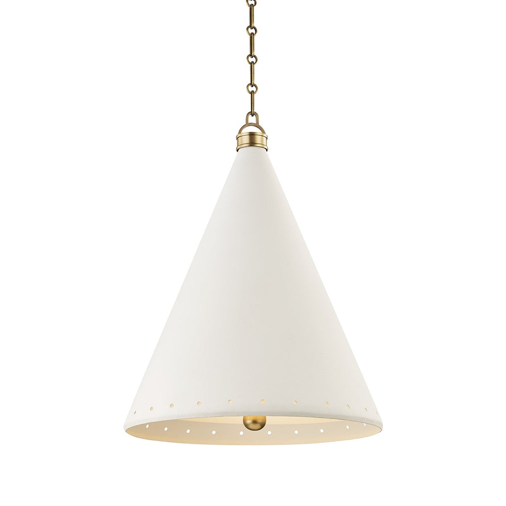 Hudson Valley - MDS402-AGB/WP - Two Light Pendant - Plaster No.1 - Aged Brass/White Plaster