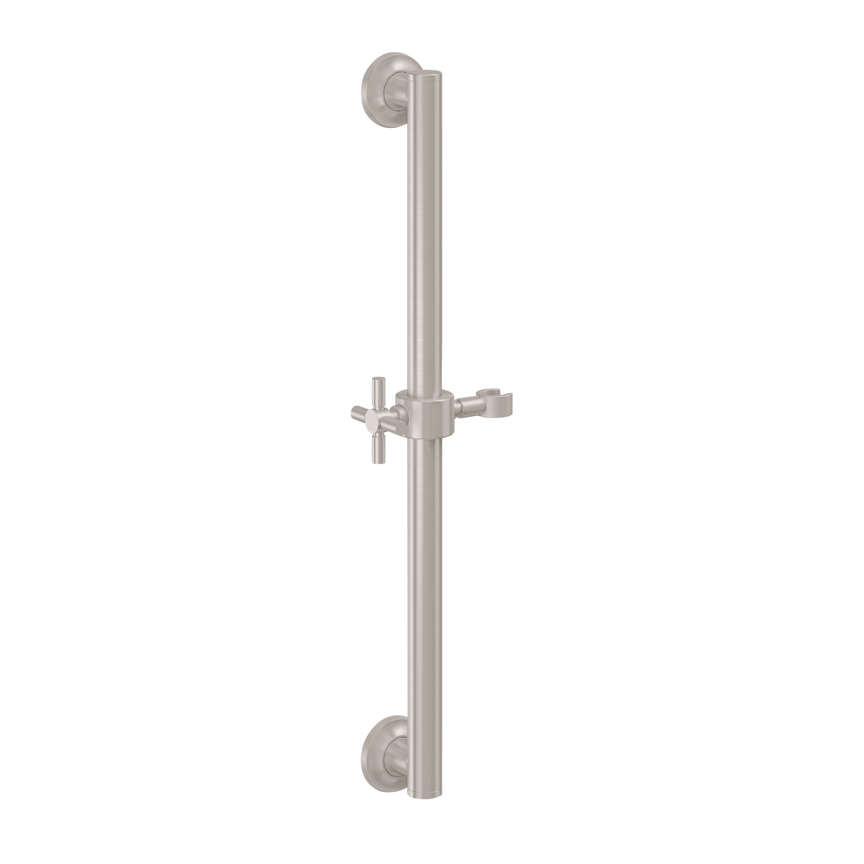 California Faucets - 9424S-30X-SN - 24" Grab Bar with Slide - Satin Nickel  - Descanso