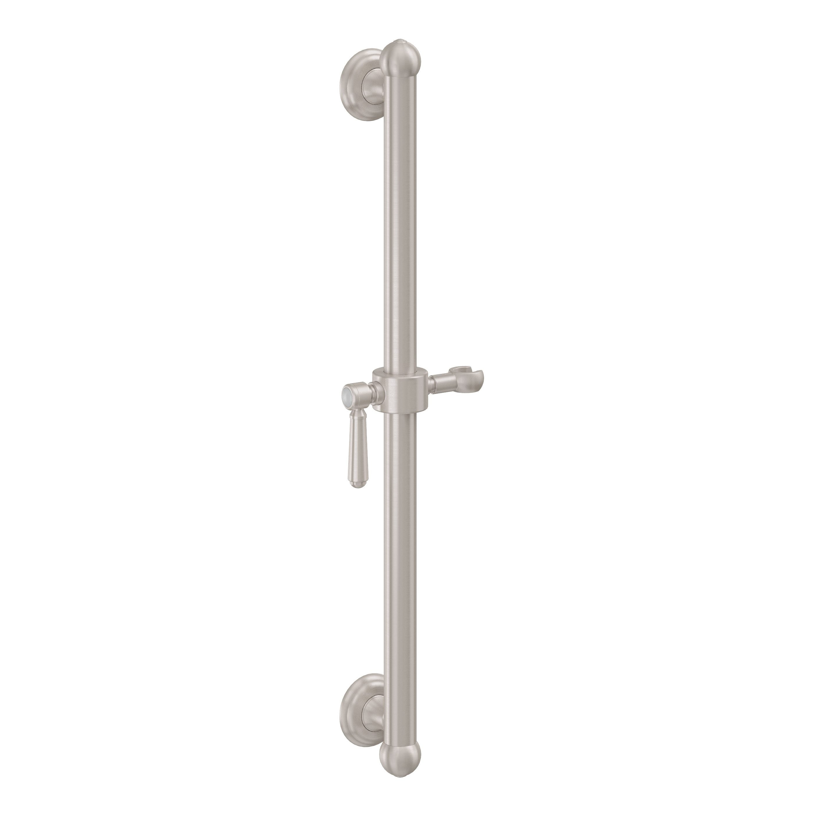 California Faucets - 9424S-33-SN - 24" Grab Bar with Slide - Satin Nickel  - Montecito