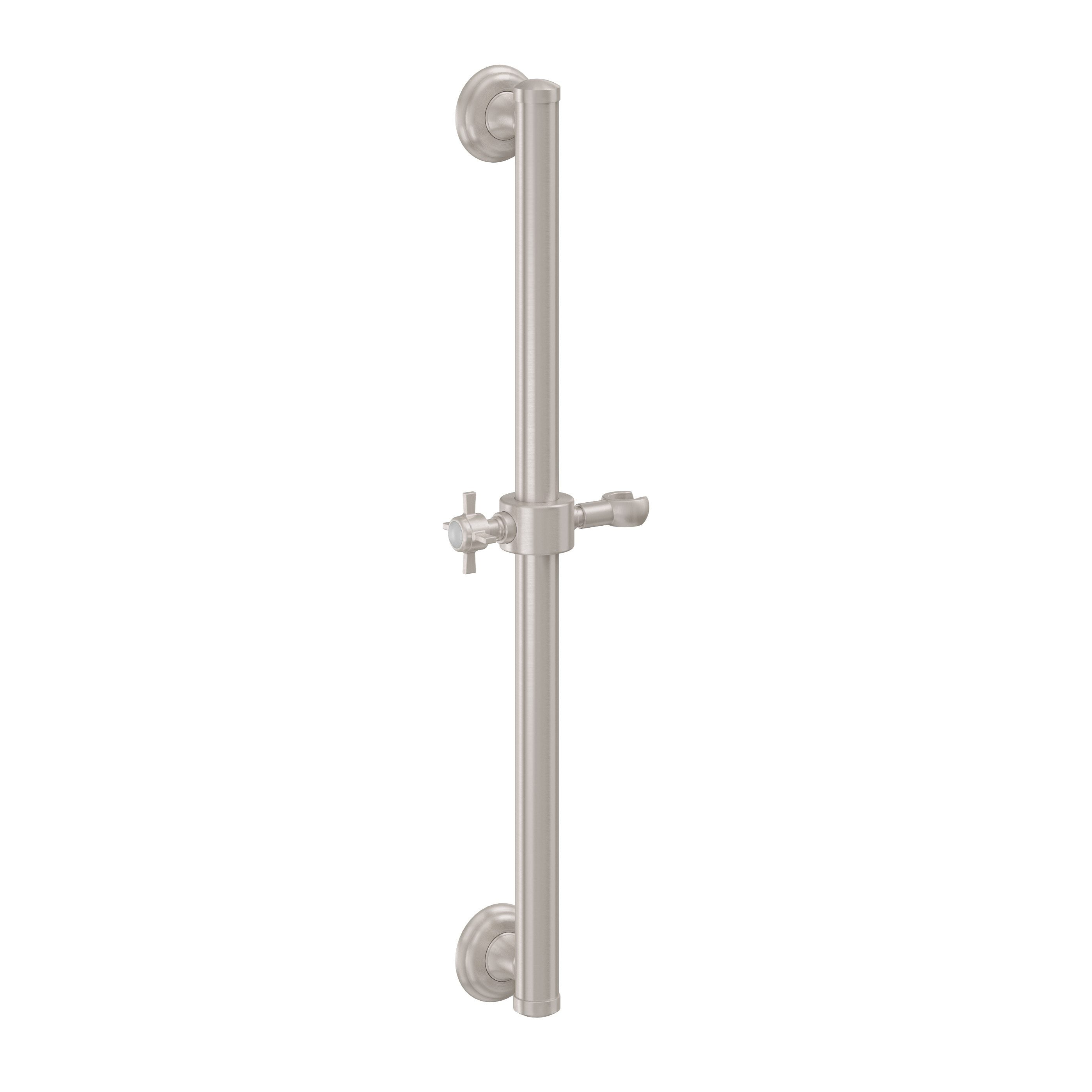 California Faucets - 9424S-34-SN - 24" Grab Bar with Slide - Satin Nickel  - Cardiff