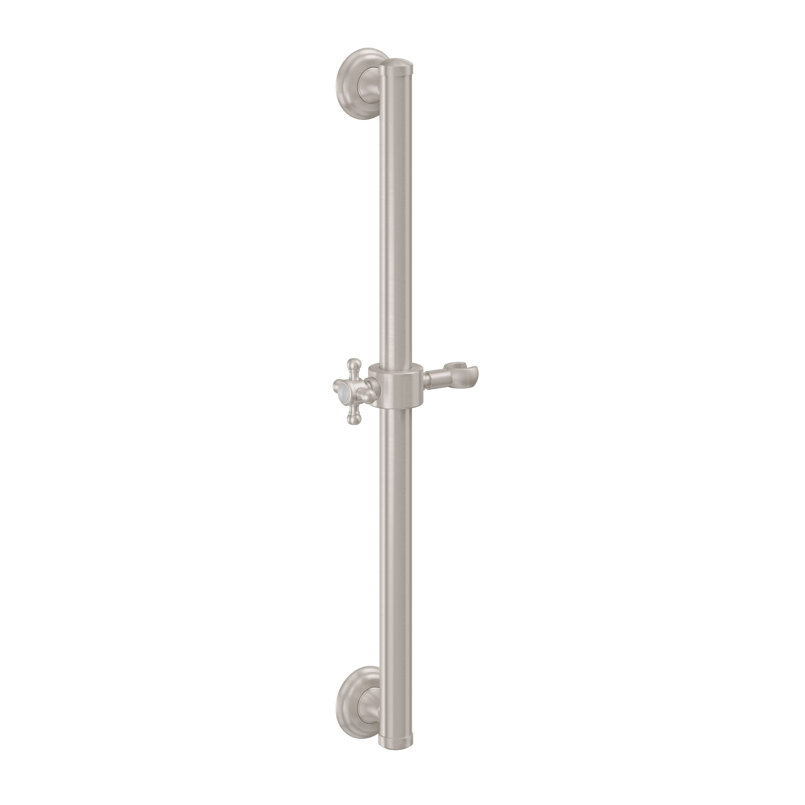 California Faucets - 9424S-60-SN - 24" Grab Bar with Slide - Satin Nickel  - Del Mar