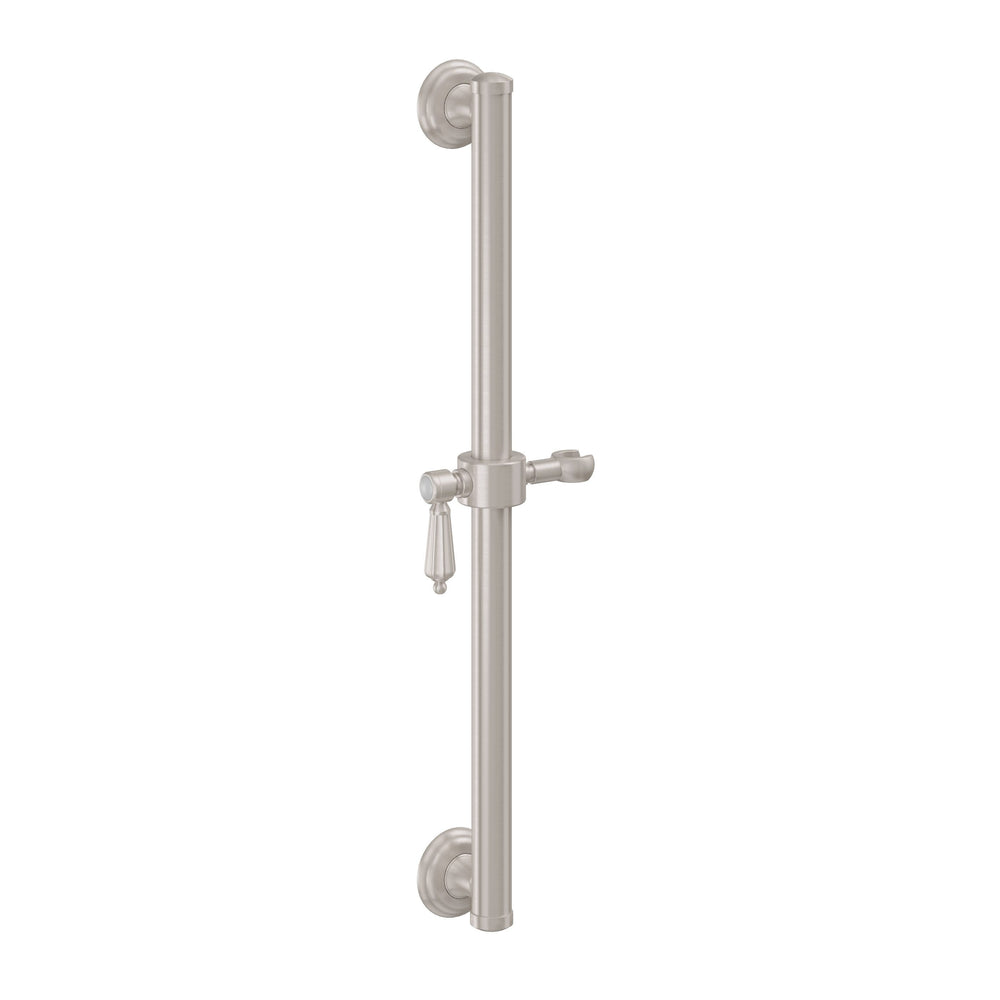 California Faucets - 9424S-68-SN - 24" Grab Bar with Slide - Satin Nickel  - San Clemente