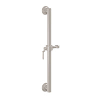 California Faucets - 9424S-80-SN - 24" Grab Bar with Slide - Satin Nickel  - Descanso Works