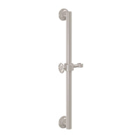 California Faucets - 9424S-80W-SN - 24" Grab Bar with Slide - Satin Nickel  - Descanso Works