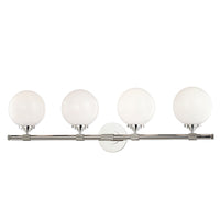 Hudson Valley - 3704-PN - Four Light Bath Bracket - Bowery - Polished Nickel