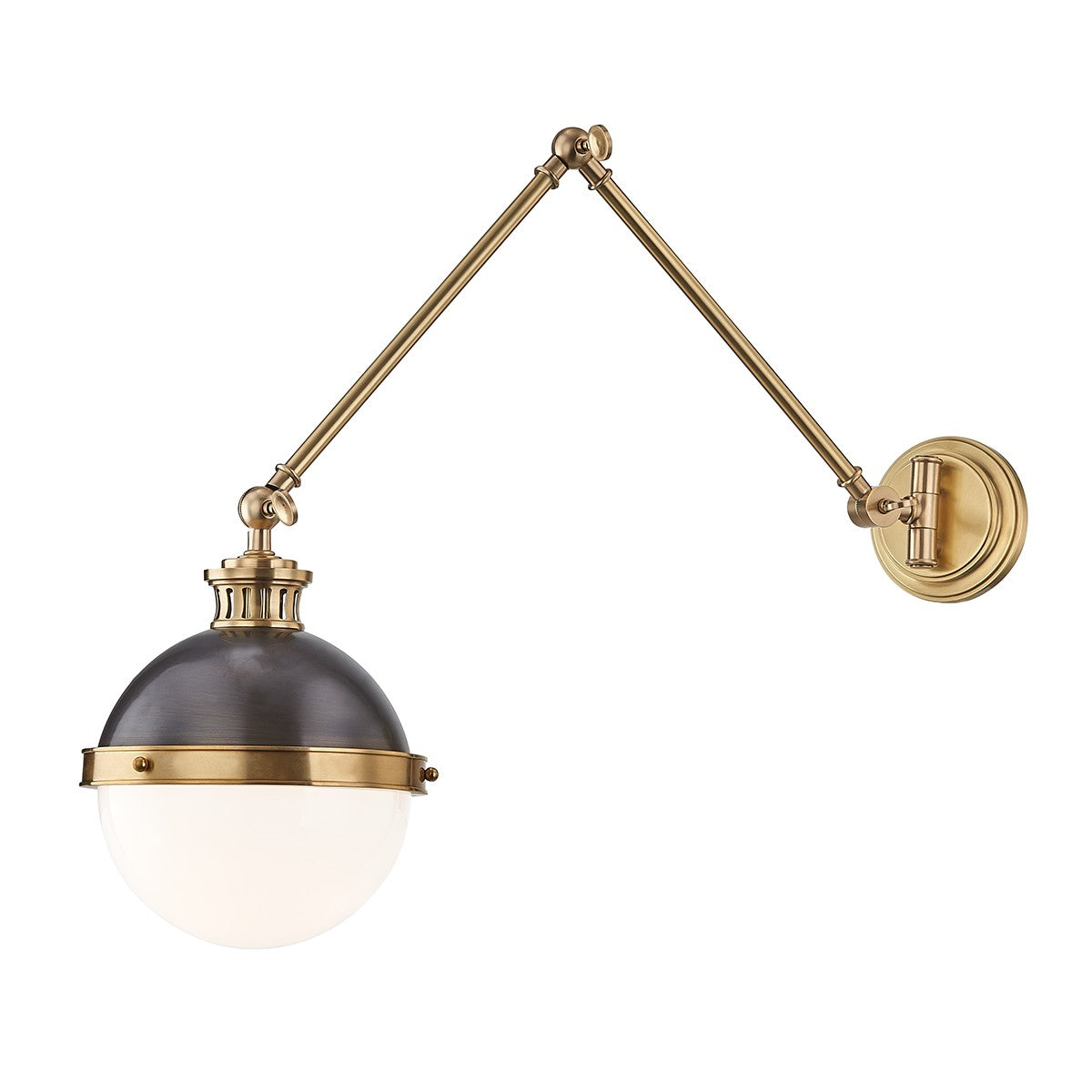 Hudson Valley - 4011-ADB - One Light Swing Arm Wall Sconce - Latham - Aged/Antique Distressed Bronze