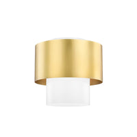 Hudson Valley - 8609-AGB - One Light Flush Mount - Corinth - Aged Brass