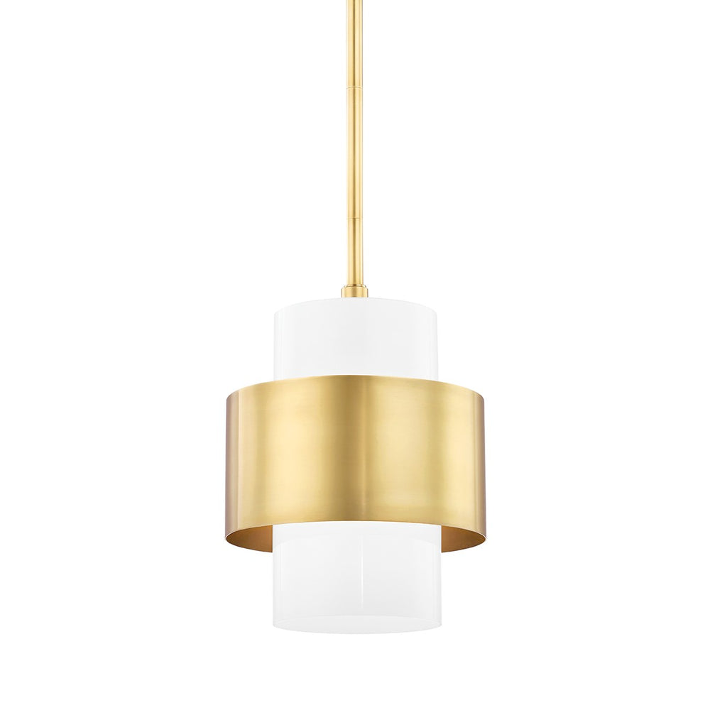 Hudson Valley - 8611-AGB - One Light Pendant - Corinth - Aged Brass