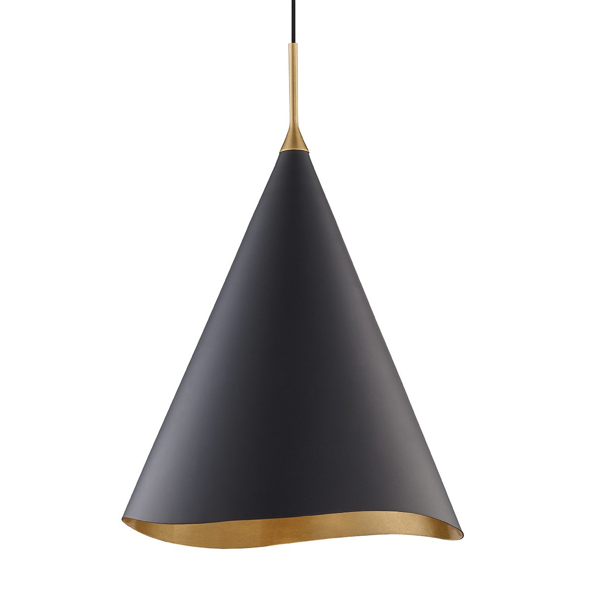 Hudson Valley - 9618-GL/BLK - One Light Pendant - Martini - Gold Leaf/Black Combo