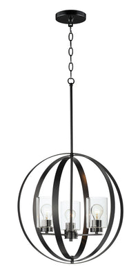 Maxim - 25254CLBK - Three Light Pendant - Sentinel - Black