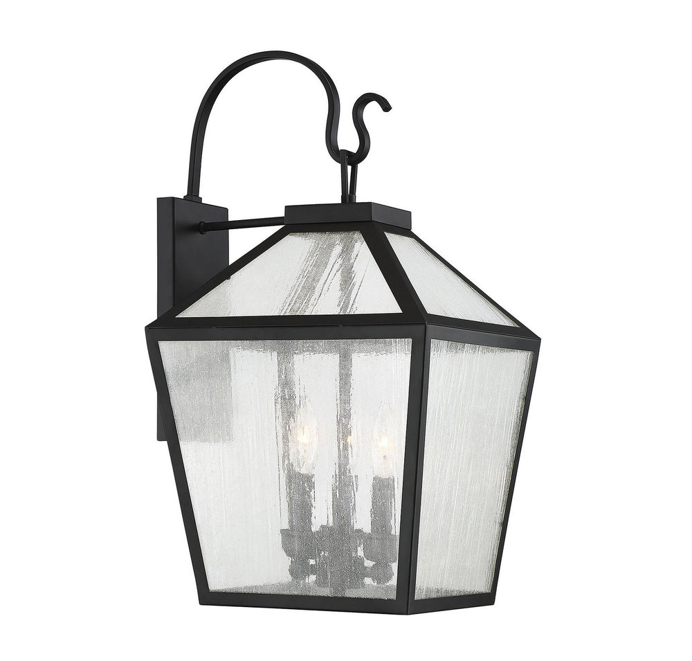 Savoy House - 5-101-BK - Three Light Wall Lantern - Woodstock - Black