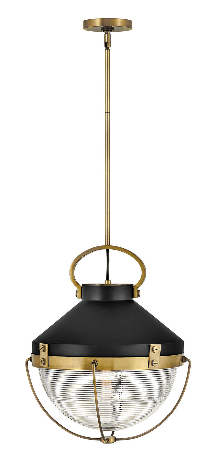 Hinkley - 4844HB - LED Pendant - Crew - Heritage Brass