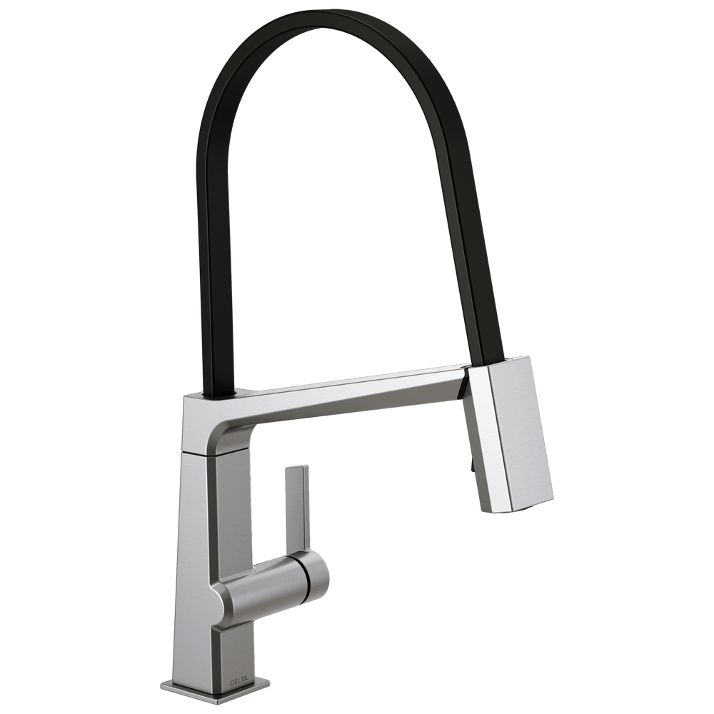 Delta Pivotal™: Single Handle Exposed Hose Kitchen Faucet