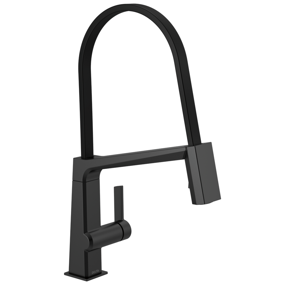 Delta Pivotal™: Single Handle Exposed Hose Kitchen Faucet