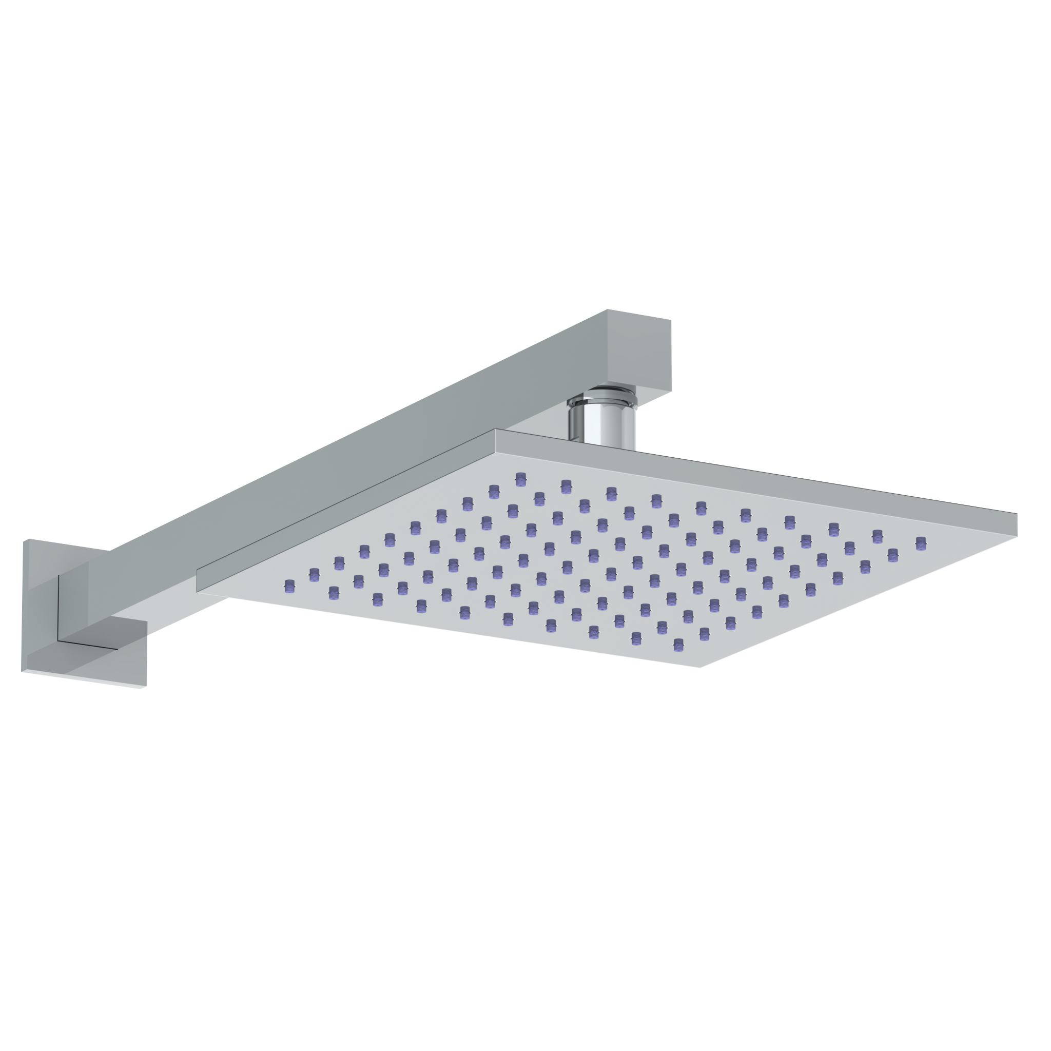 Wall Mounted Showerhead, 8" Dia., With 15 1/2" Arm And Flange