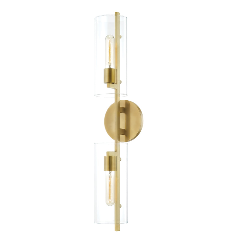 Mitzi - H326102-AGB - Two Light Wall Sconce - Ariel - Aged Brass