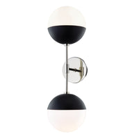 Mitzi - H344102A-PN/BK - Two Light Wall Sconce - Renee - Polished Nickel/Black