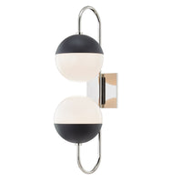 Mitzi - H344102B-PN/BK - Two Light Wall Sconce - Renee - Polished Nickel/Black