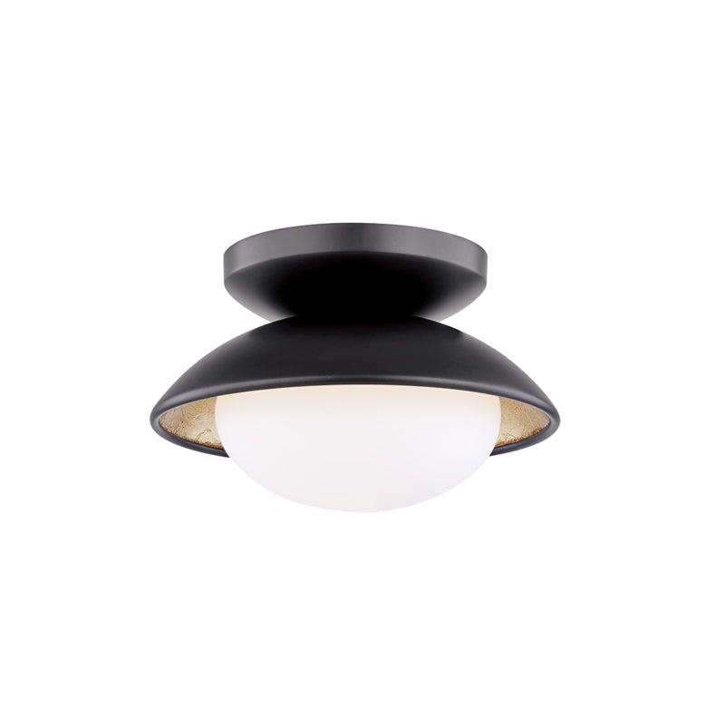 Mitzi - H368601S-BLK/GL - LED Semi Flush Mount - Cadence - Black Lustro/Gold Leaf Combo