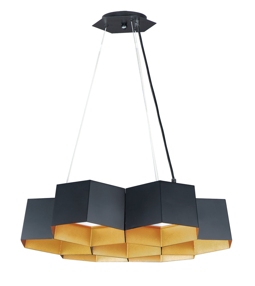 Maxim - 30337BKGLD - LED Chandelier - Honeycomb - Black / Gold